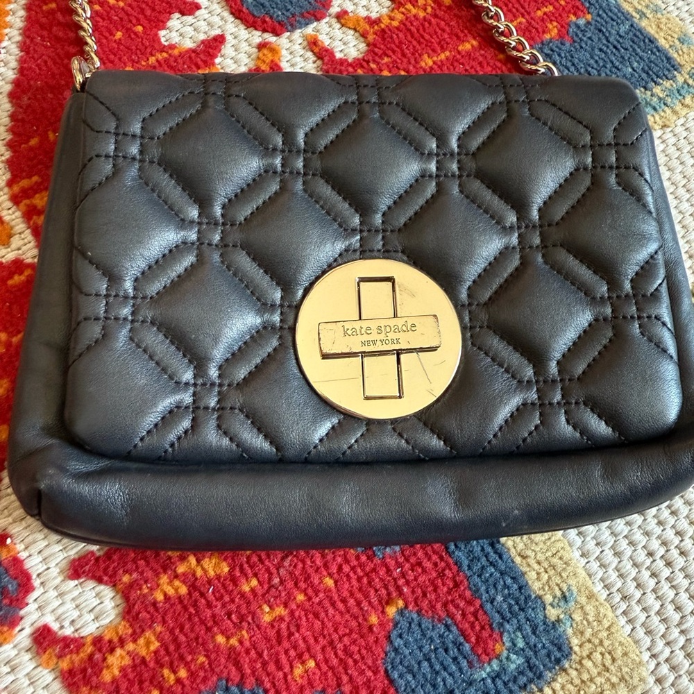 Kate Spade Black Quilted Crossbody Bag